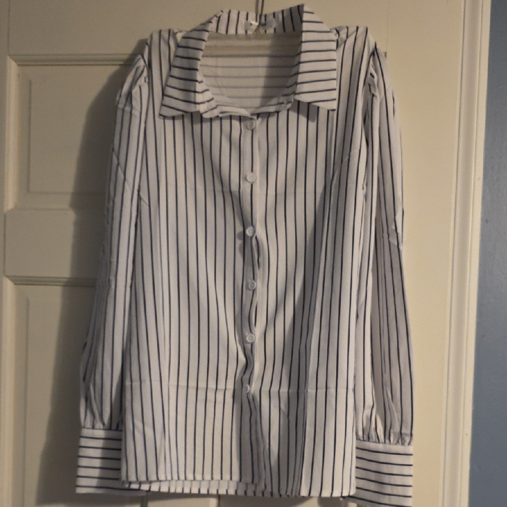 Striped Button-Up Shirt